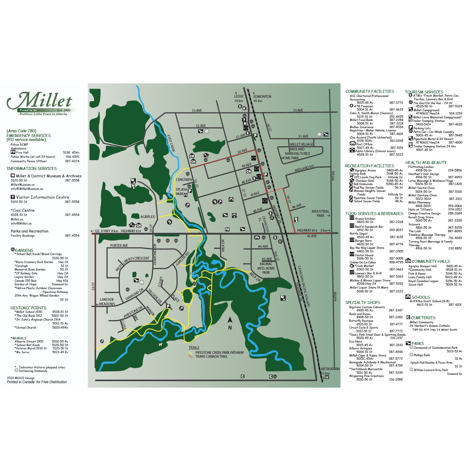 Town of Millet - Map